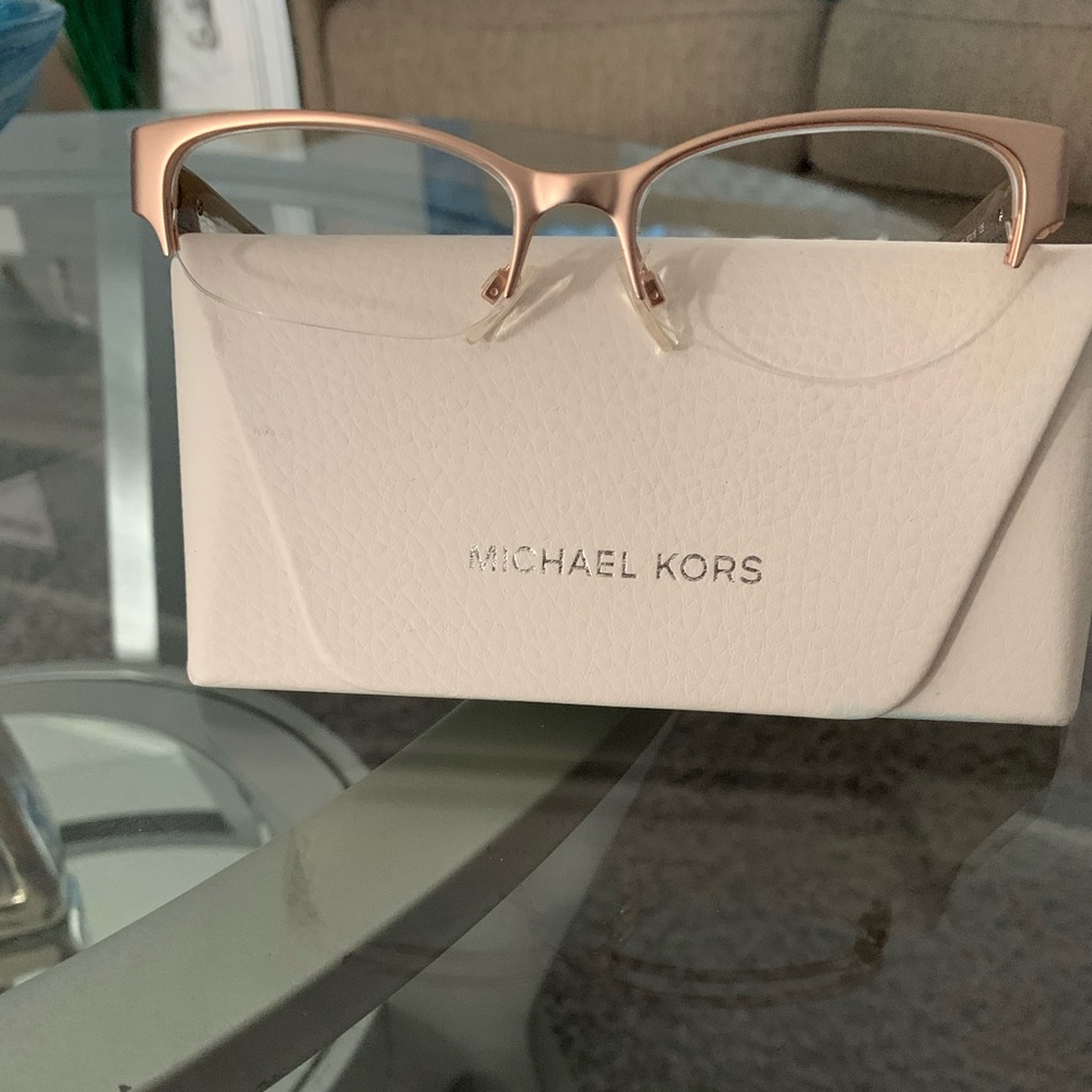 Michael Kors prescription glasses. Rose gold